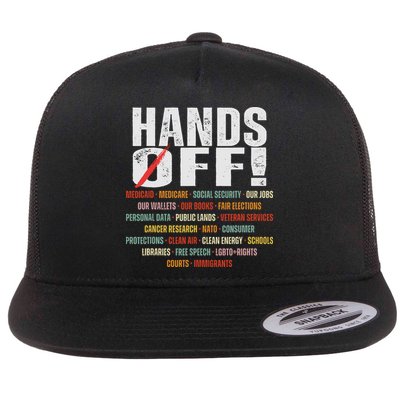 Hands Off Protest Social Security And Medicare Protest Flatbill Hat