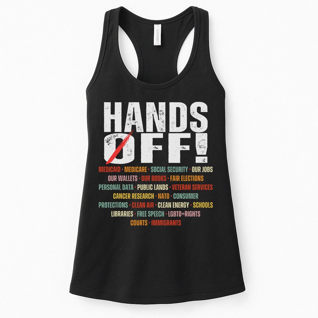 Hands Off Protest Social Security And Medicare Protest Womens Tank Top