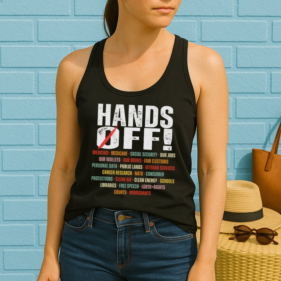 Hands Off Protest Social Security And Medicare Protest Womens Tank Top