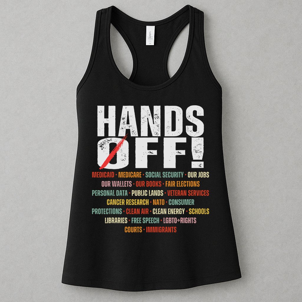Hands Off Protest Social Security And Medicare Protest Womens Tank Top