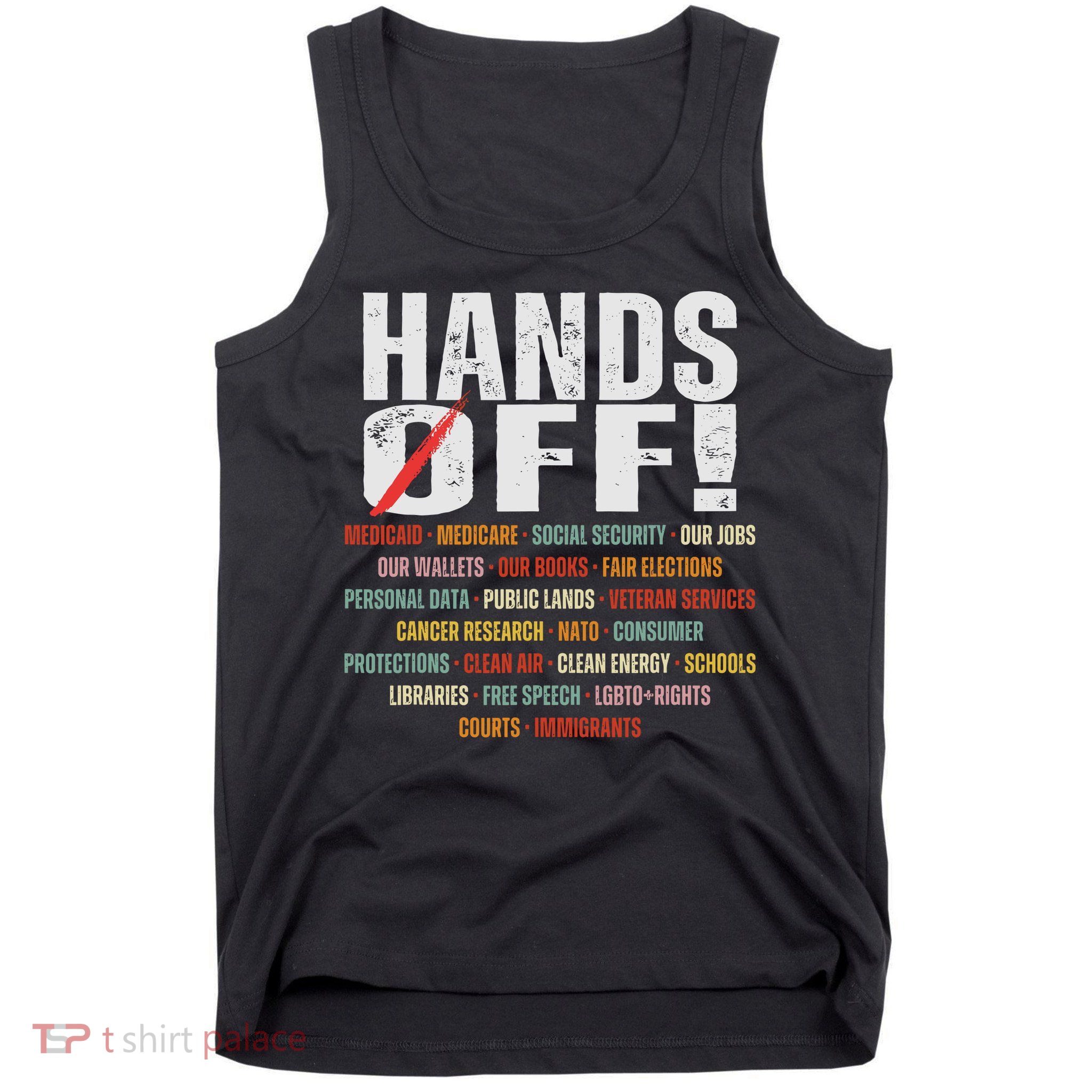 Hands Off Protest Social Security And Medicare Protest Tank Top