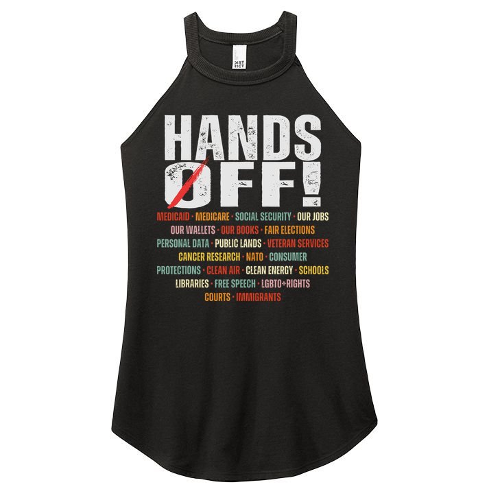 Hands Off Protest Social Security And Medicare Protest Women's Perfect Tri Rocker Tank