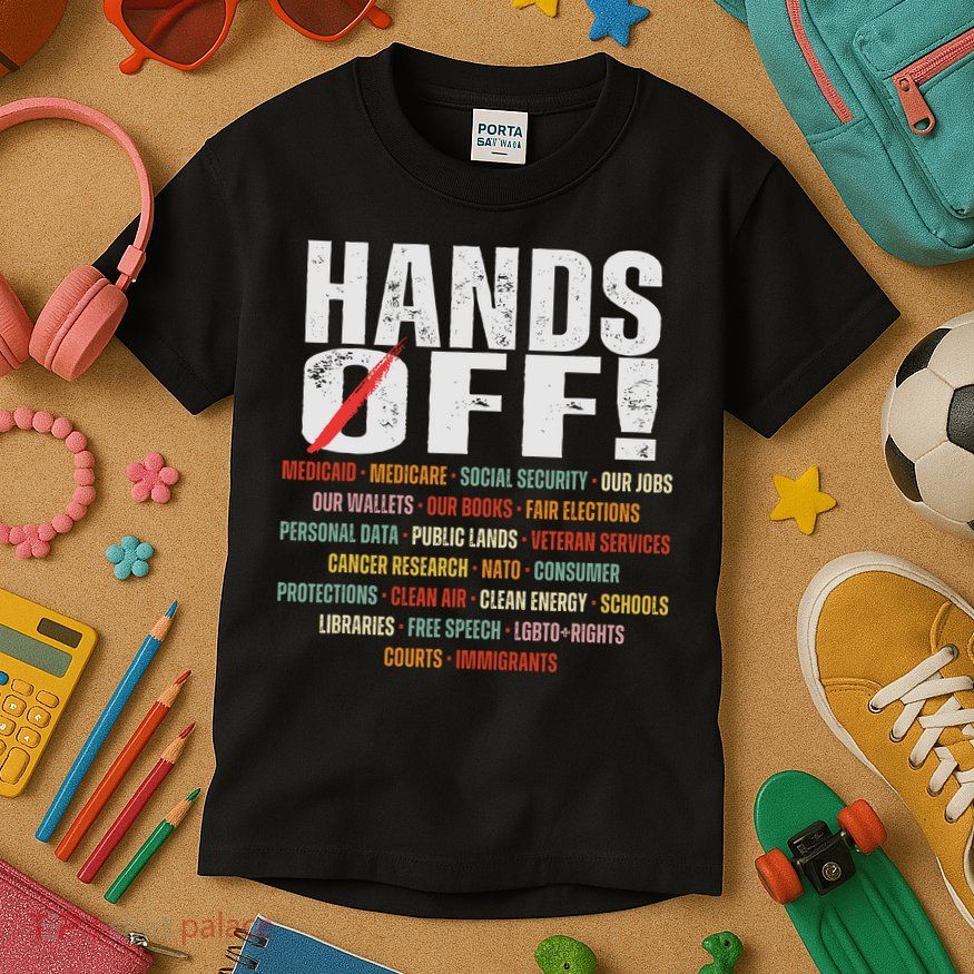 Hands Off Protest Social Security And Medicare Protest Kids T-Shirt
