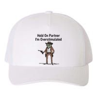 Hold On Partner IM Overstimulated Cowboy Frog Vintage Yupoong Adult 5-Panel Trucker Hat