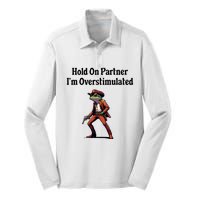 Hold On Partner IM Overstimulated Cowboy Frog Silk Touch Performance Long Sleeve Polo