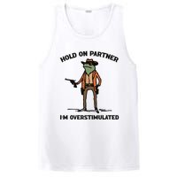 Hold On Partner Im Overstimulated Cowboy Frog Vintage PosiCharge Competitor Tank