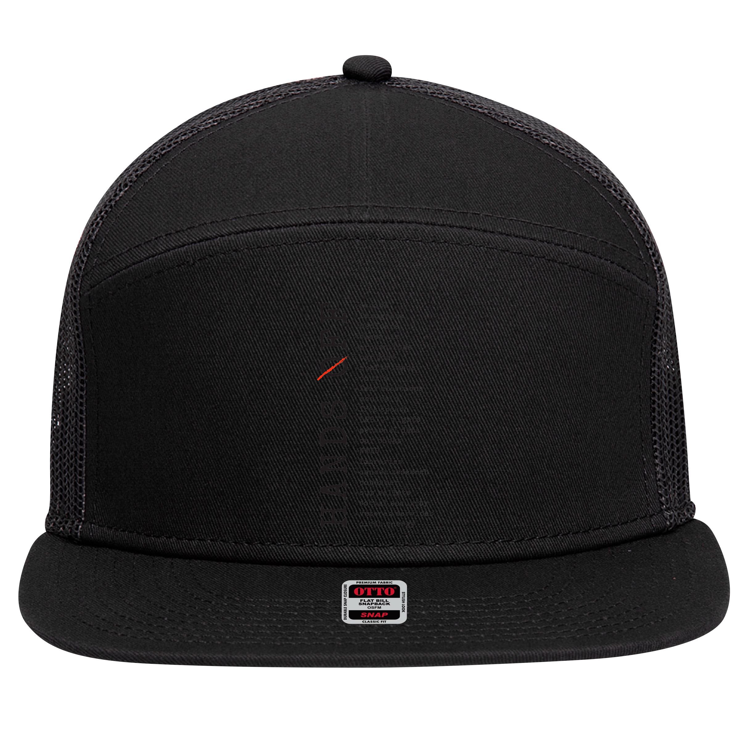 Hands Off Protest Social Security And Medicare Resist 8647 7 Panel Mesh Trucker Snapback Hat