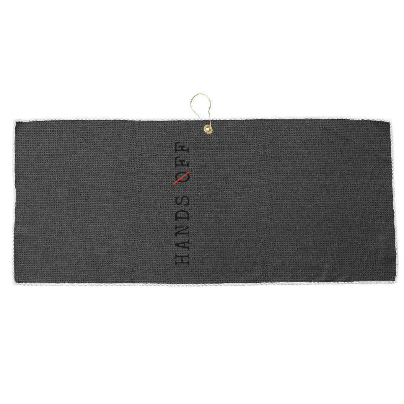 Hands Off Protest Social Security And Medicare Resist 8647 Large Microfiber Waffle Golf Towel