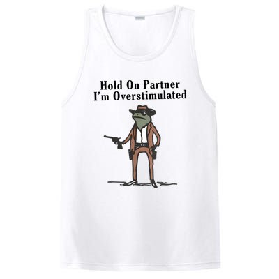 Hold On Partner IM Overstimulated Cowboy Frog Vintage PosiCharge Competitor Tank