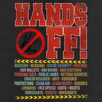 Hands Off Protest Social Security And Medicare Protest Adult Drive Performance Visor