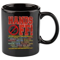 Hands Off Protest Social Security And Medicare Protest 11oz C Handle Ceramic Mug