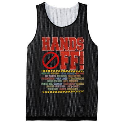 Hands Off Protest Social Security And Medicare Protest Mesh Reversible Basketball Jersey Tank