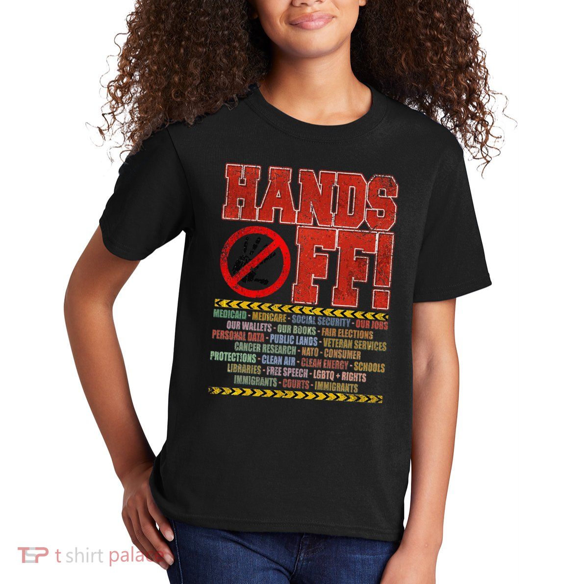 Hands Off Protest Social Security And Medicare Protest Kids T-Shirt