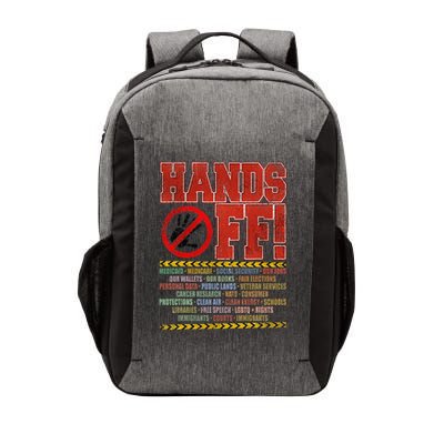 Hands Off Protest Social Security And Medicare Protest Vector Backpack