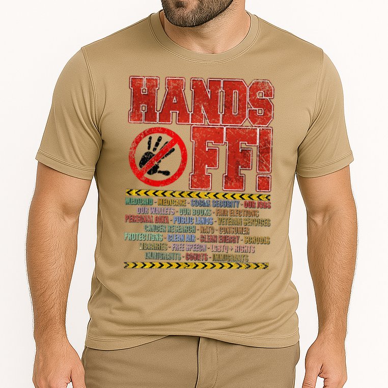 Hands Off Protest Social Security And Medicare Protest Cooling Performance Crew T-Shirt
