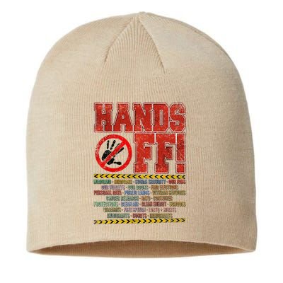 Hands Off Protest Social Security And Medicare Protest Sustainable Beanie