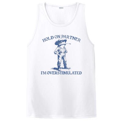 Hold On Partner IM Overstimulated Cow Frog Vintage PosiCharge Competitor Tank