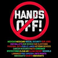Hands Off Protest Social Security And Medicare Protest City Backpack