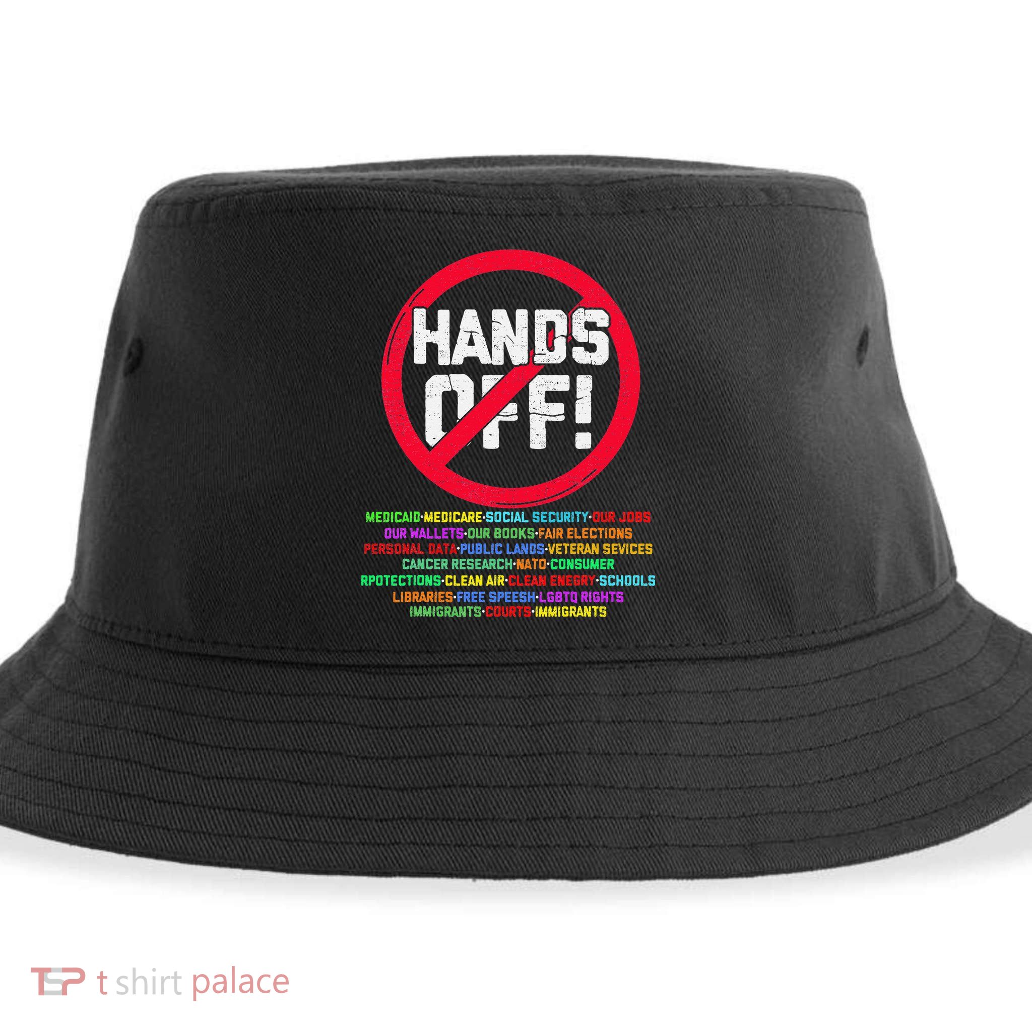 Hands Off Protest Social Security And Medicare Protest Sustainable Bucket Hat