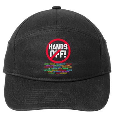 Hands Off Protest Social Security And Medicare Protest 7-Panel Snapback Hat
