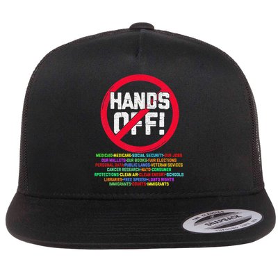Hands Off Protest Social Security And Medicare Protest Flatbill Hat