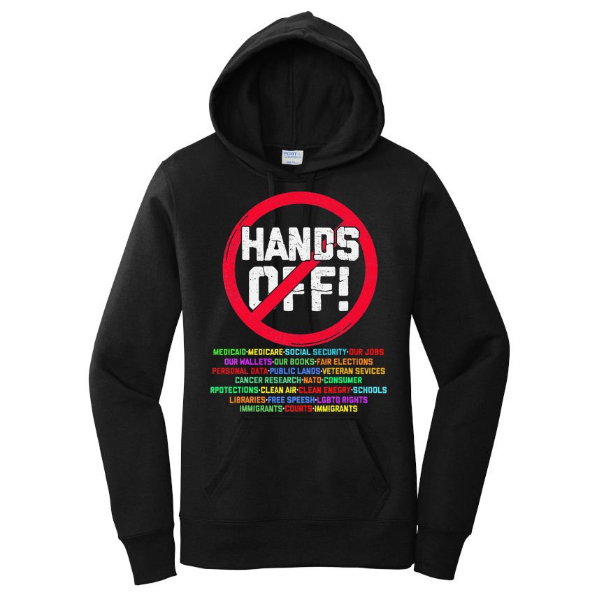 Hands Off Protest Social Security And Medicare Protest Women's Pullover Hoodie