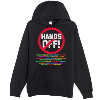 Hands Off Protest Social Security And Medicare Protest Premium Pullover Hoodie