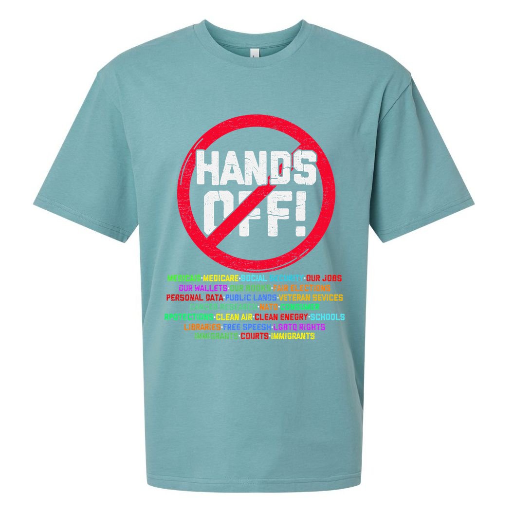 Hands Off Protest Social Security And Medicare Protest Sueded Cloud Jersey T-Shirt