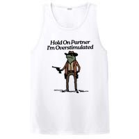 Hold On Partner Im Overstimulated Cowboy Frog Vintage PosiCharge Competitor Tank