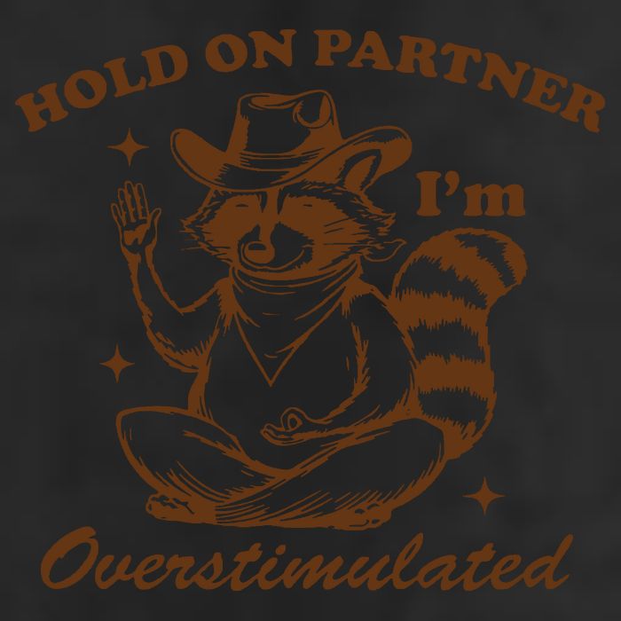Hold On Partner IM Overstimulated 7 Panel Mesh Trucker Snapback Hat