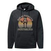 Hold On Partner IM Overstimulated Cowboy Frog Performance Fleece Hoodie