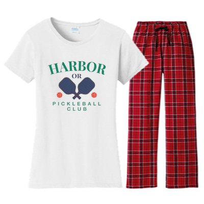 Harbor Or Pickleball Club For Paddle Players Women's Flannel Pajama Set