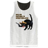 Hold On Partner IM Overstimulated Black Cat Mesh Reversible Basketball Jersey Tank