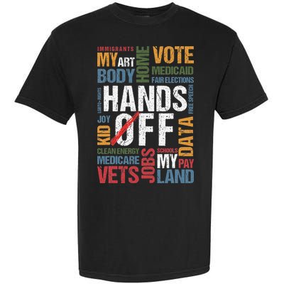 Hands Off Protest Social Security And Medicare Resist 8647 Garment-Dyed Heavyweight T-Shirt