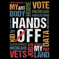 Hands Off Protest Social Security And Medicare Resist 8647 Doggie Tank