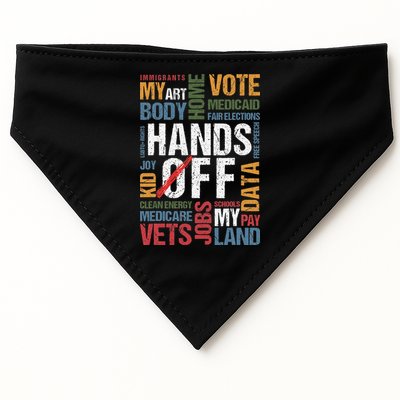 Hands Off Protest Social Security And Medicare Resist 8647 USA-Made Doggie Bandana