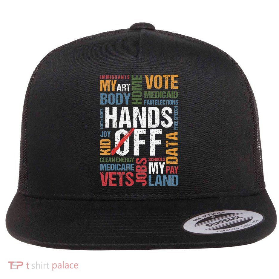 Hands Off Protest Social Security And Medicare Resist 8647 Flatbill Hat
