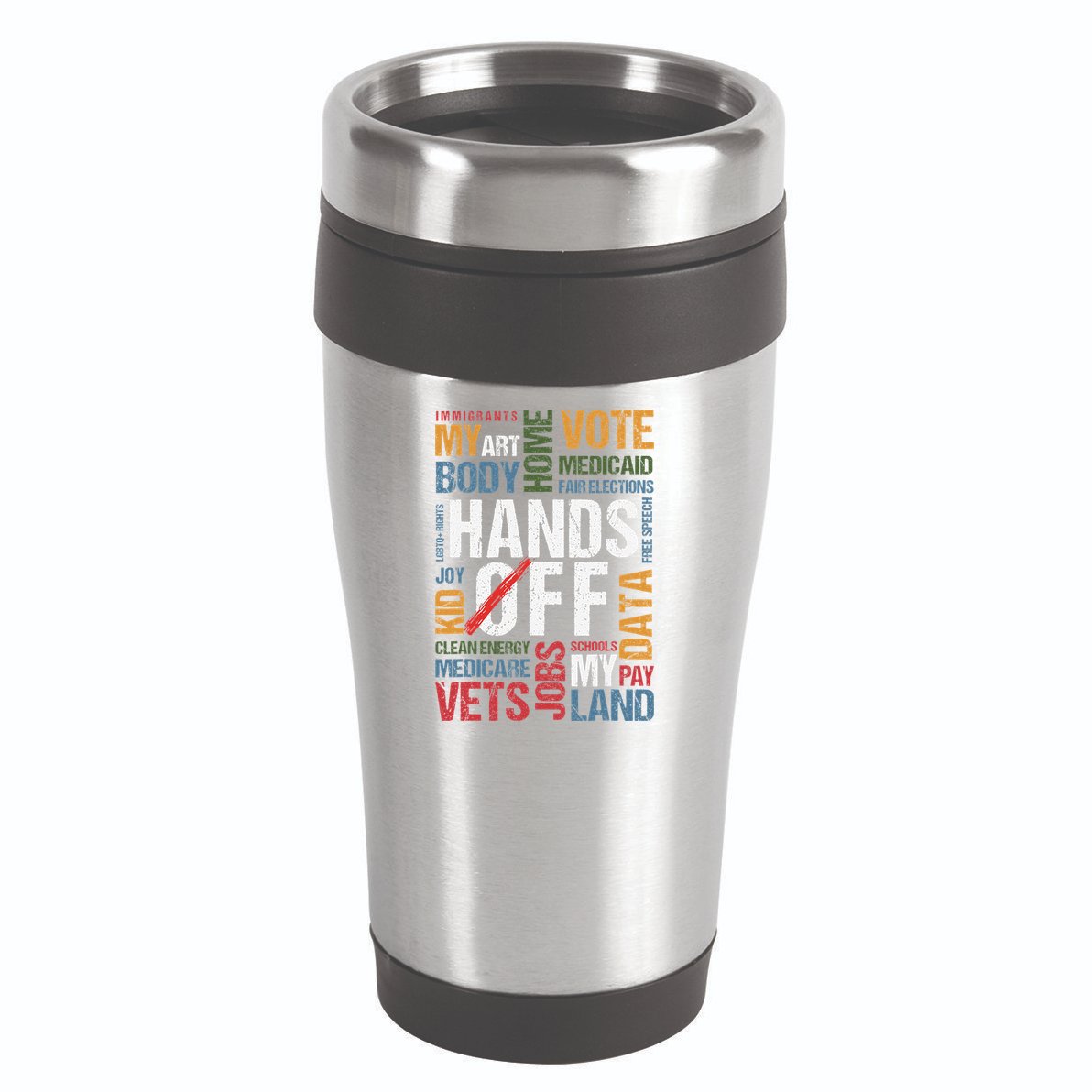 Hands Off Protest Social Security And Medicare Resist 8647 16oz Travel Tumbler