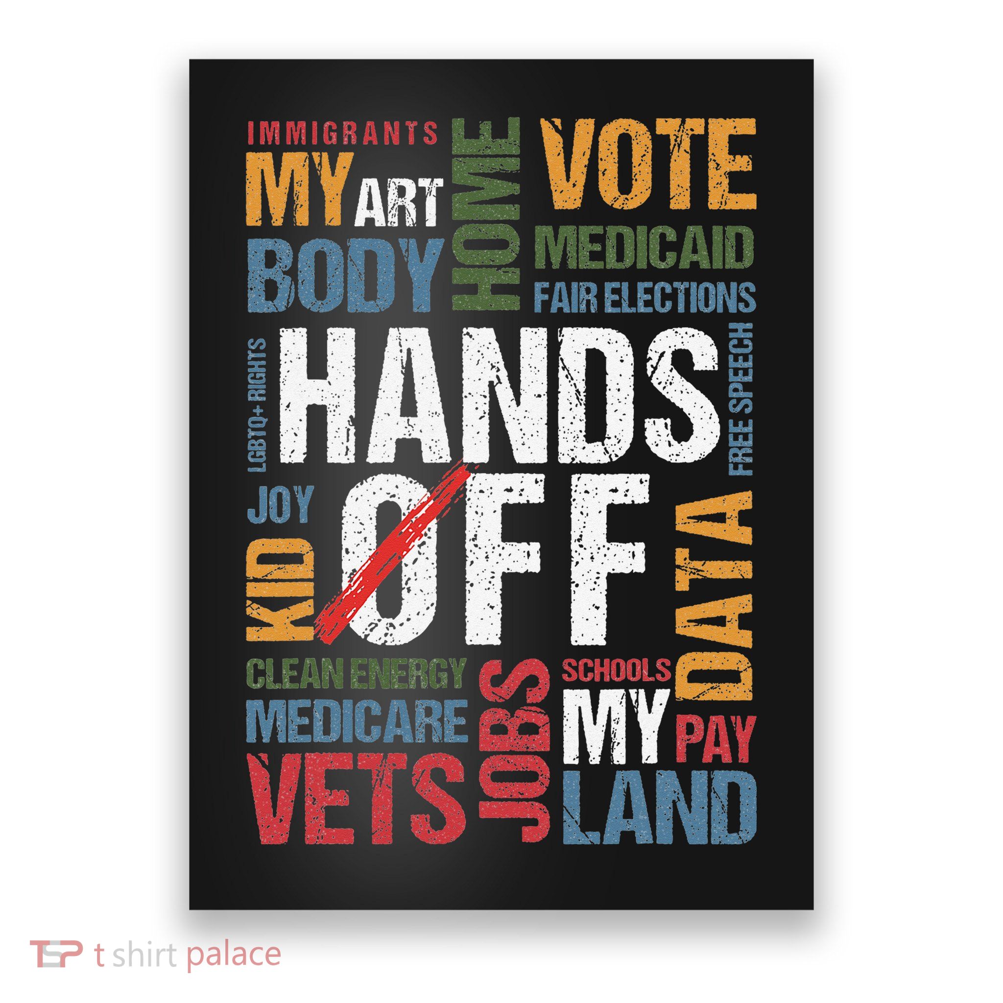 Hands Off Protest Social Security And Medicare Resist 8647 Poster