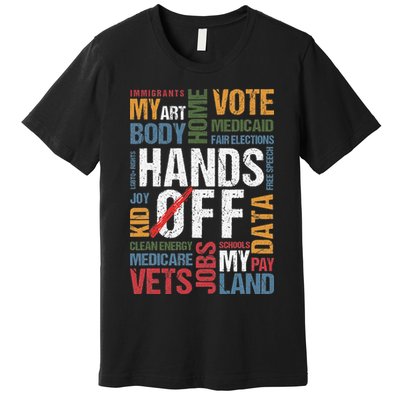 Hands Off Protest Social Security And Medicare Resist 8647 Premium T-Shirt