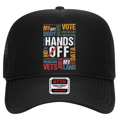 Hands Off Protest Social Security And Medicare Resist 8647 Trucker Hat