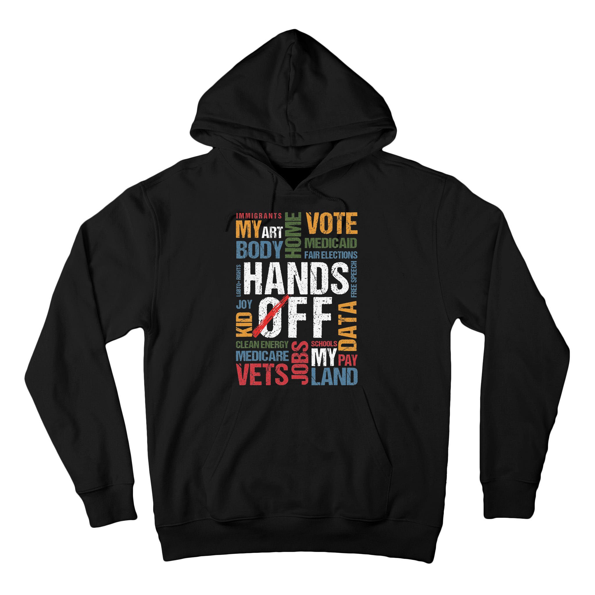 Hands Off Protest Social Security And Medicare Resist 8647 Tall Hoodie