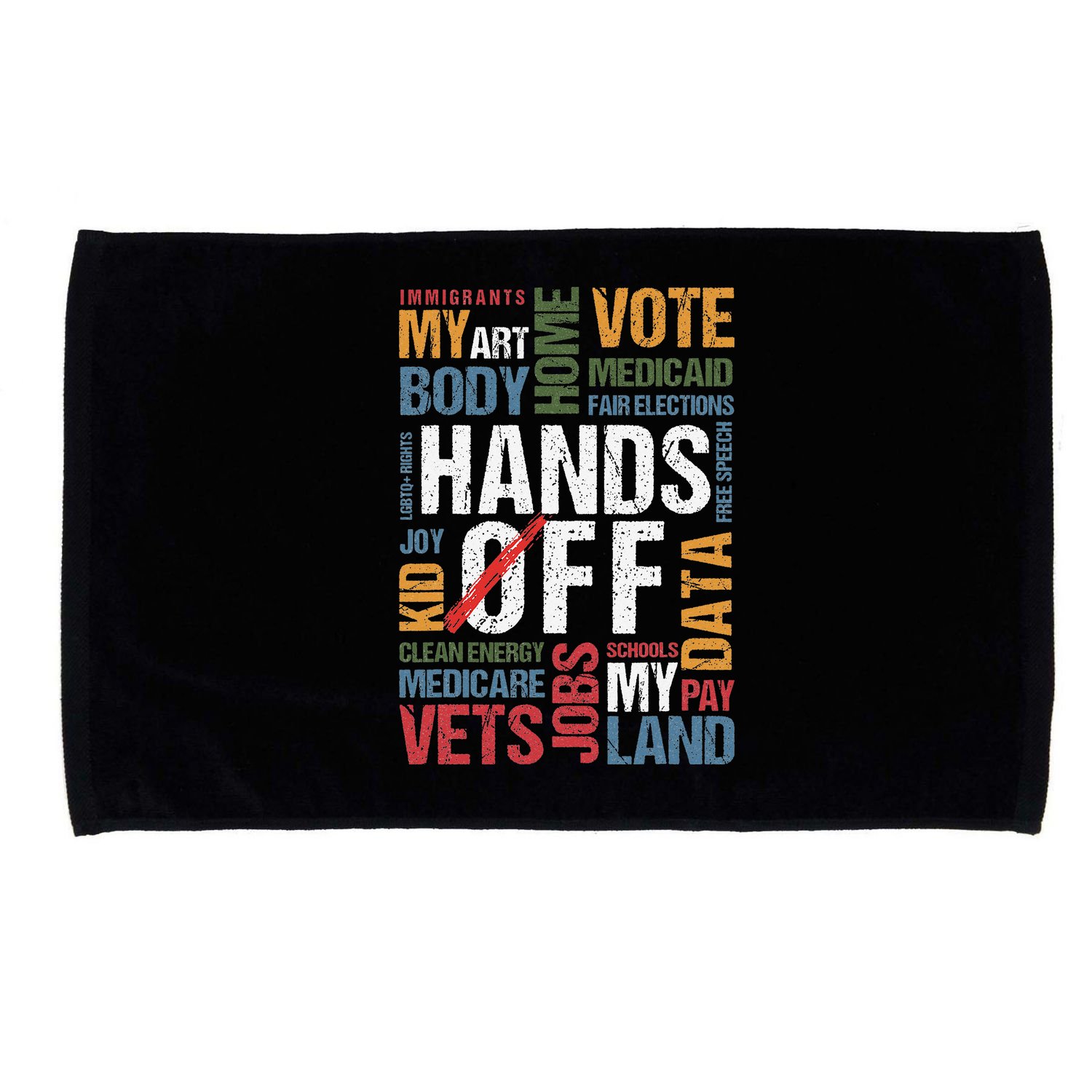 Hands Off Protest Social Security And Medicare Resist 8647 Microfiber Hand Towel