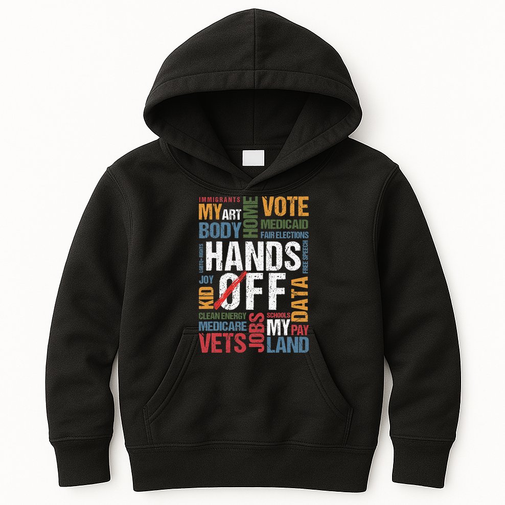 Hands Off Protest Social Security And Medicare Resist 8647 Kids Hoodie