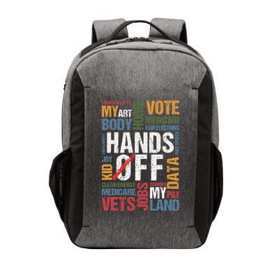 Hands Off Protest Social Security And Medicare Resist 8647 Vector Backpack