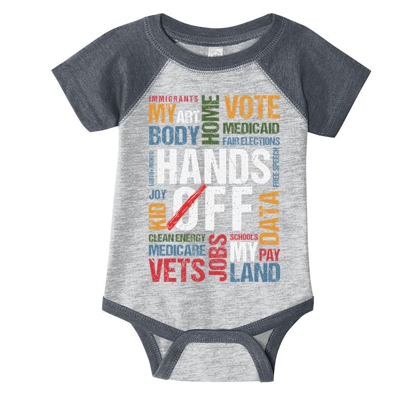Hands Off Protest Social Security And Medicare Resist 8647 Infant Baby Jersey Bodysuit