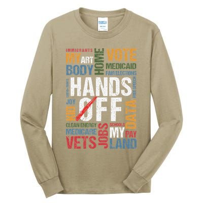 Hands Off Protest Social Security And Medicare Resist 8647 Tall Long Sleeve T-Shirt