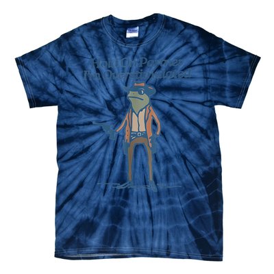 Hold On Partner IM Overstimulated Cowboy Frog Vintage Tie-Dye T-Shirt