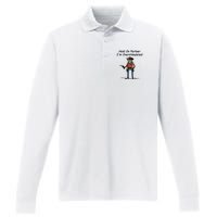 Hold On Partner IM Overstimulated Cowboy Frog Performance Long Sleeve Polo