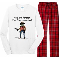 Hold On Partner IM Overstimulated Cowboy Frog Long Sleeve Pajama Set